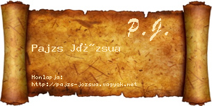 Pajzs Józsua névjegykártya
